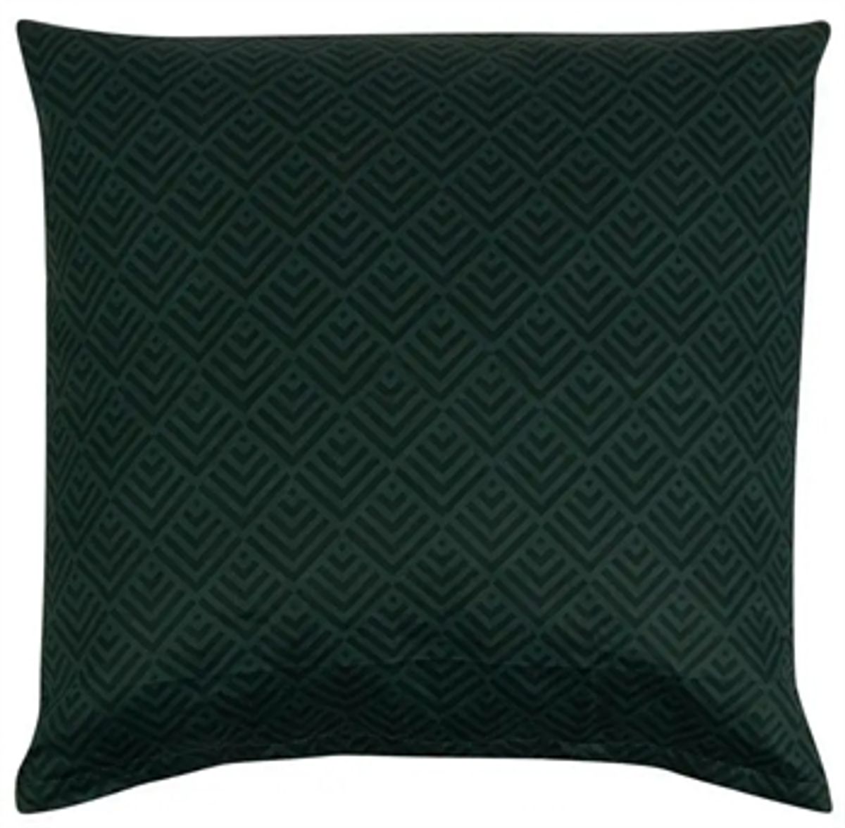 Pudebetræk 50x70 cm - Square Green - Mørke grøn - 100% Økologisk Bomuldssatin