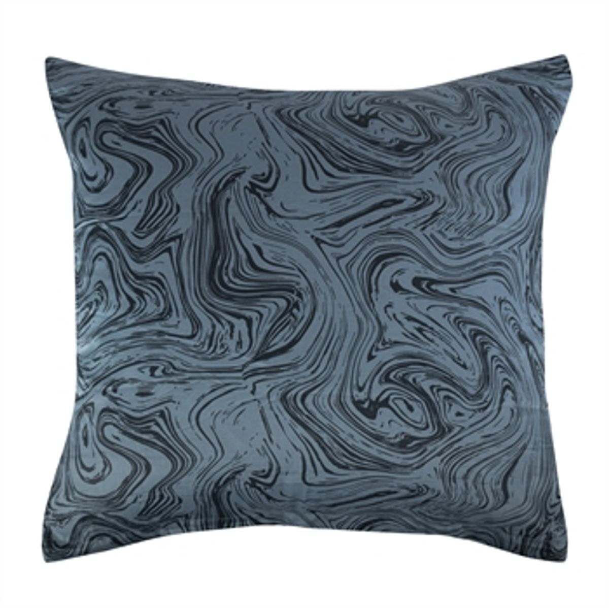 Pudebetræk 60x63 cm - 100% Blødt bomuldssatin - Marble dark blue - Fra By Night