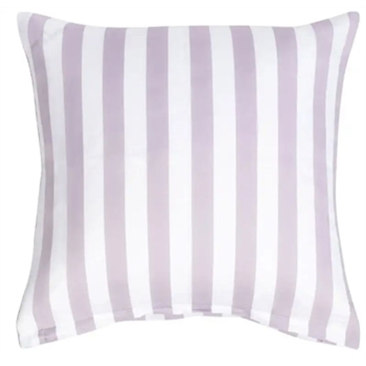 Pudebetræk 60x63 cm - Blødt bomuldssatin - Nordic Stripe - Lavendel og hvidt