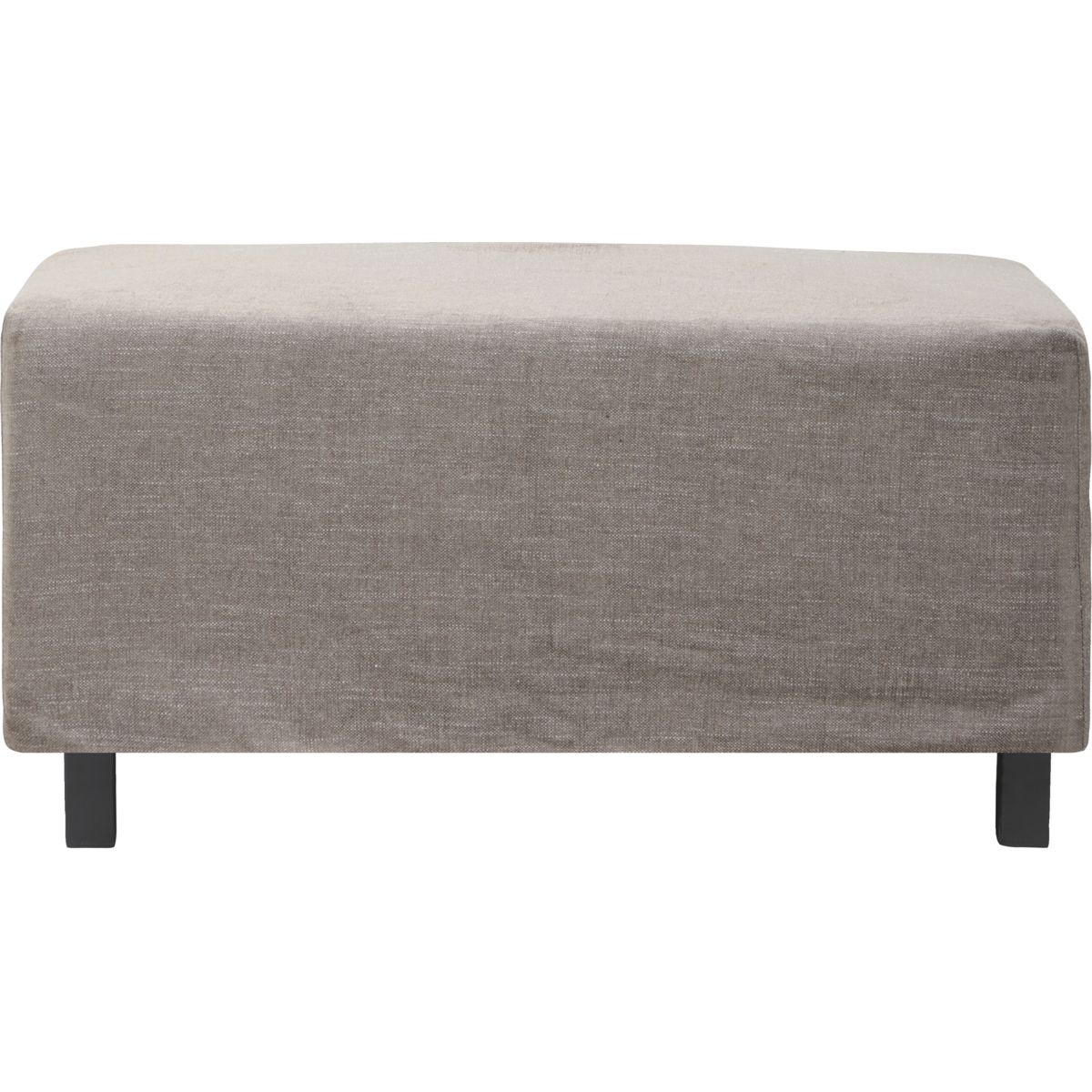 Puf, HDHazel Night, Grå;Brun - Grey/Brown / Metal , Plywood , Cotton , Legs: Metal / l: 80 cm, w: 65 cm, h: 44 cm