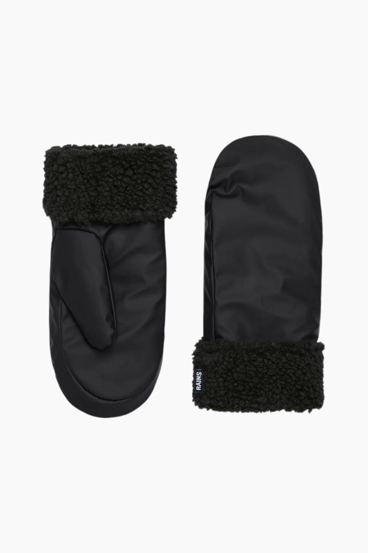 Puffer Fleece Mittens W2T3 - Black - Rains - Sort M/L