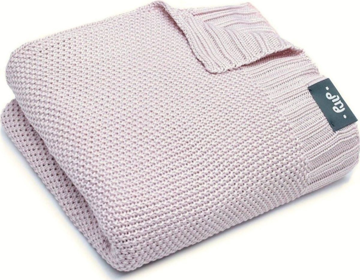 Pulp Pulp, Bamboo Knitted Blanket With Silver Ions, Powder Pink, 75Cm X 90Cm