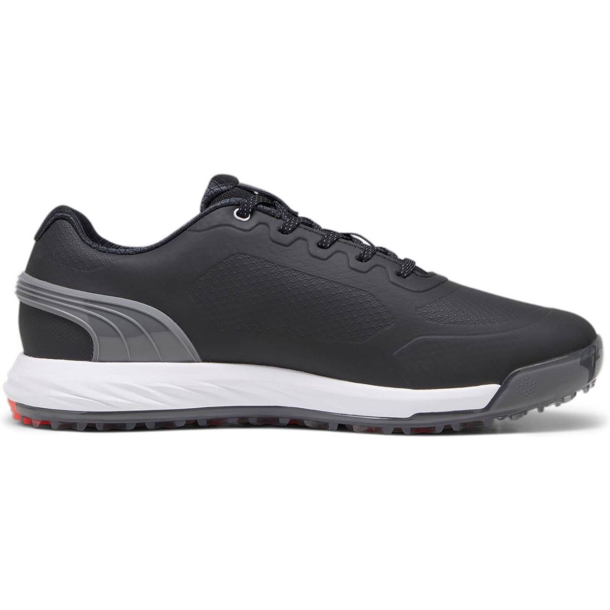 Puma Alphacat Nitro Vandtætte Herre Golfsko Uden Spikes - Puma Black/Quiet Shade/Red Blast - Str. 40 1/2 Normal