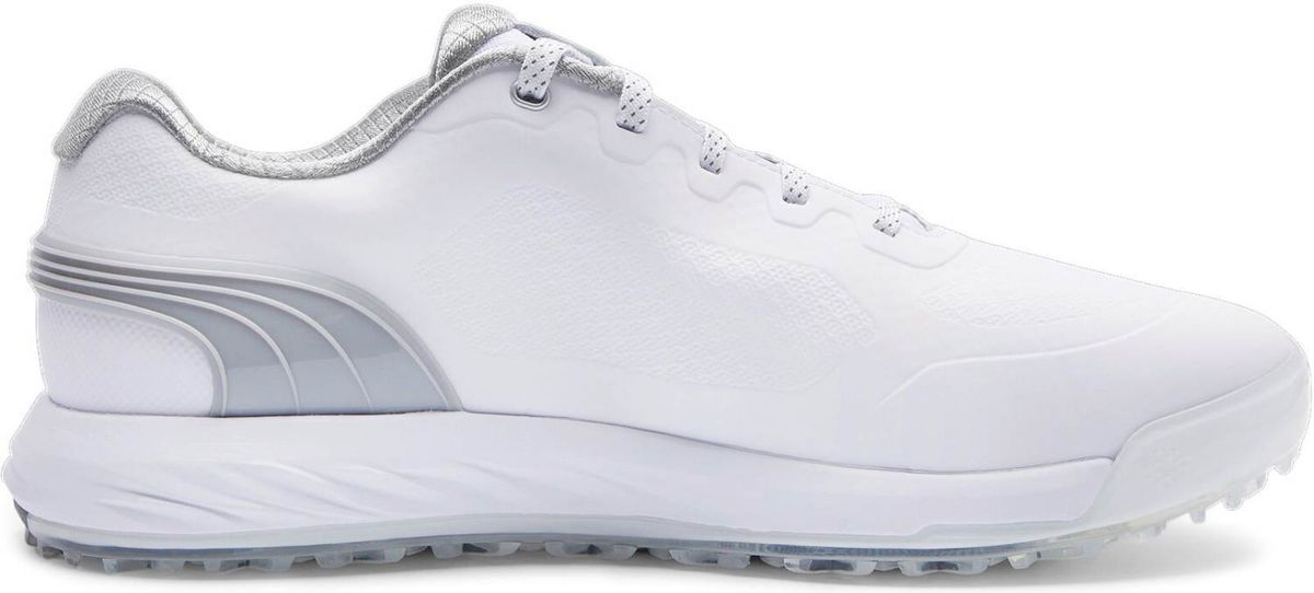 Puma Alphacat Nitro Vandtætte Herre Golfsko Uden Spikes - Puma White/Flat Light Gray/Puma Silver - Str. 40 1/2 Normal