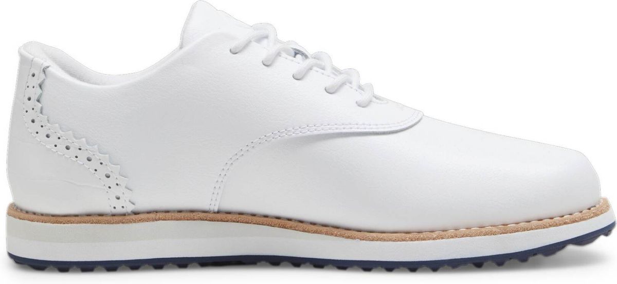 Puma Avant Vandtætte Dame Golfsko Uden Spikes - Puma White/Deep Navy/Sand Dune - Str. 37 Normal