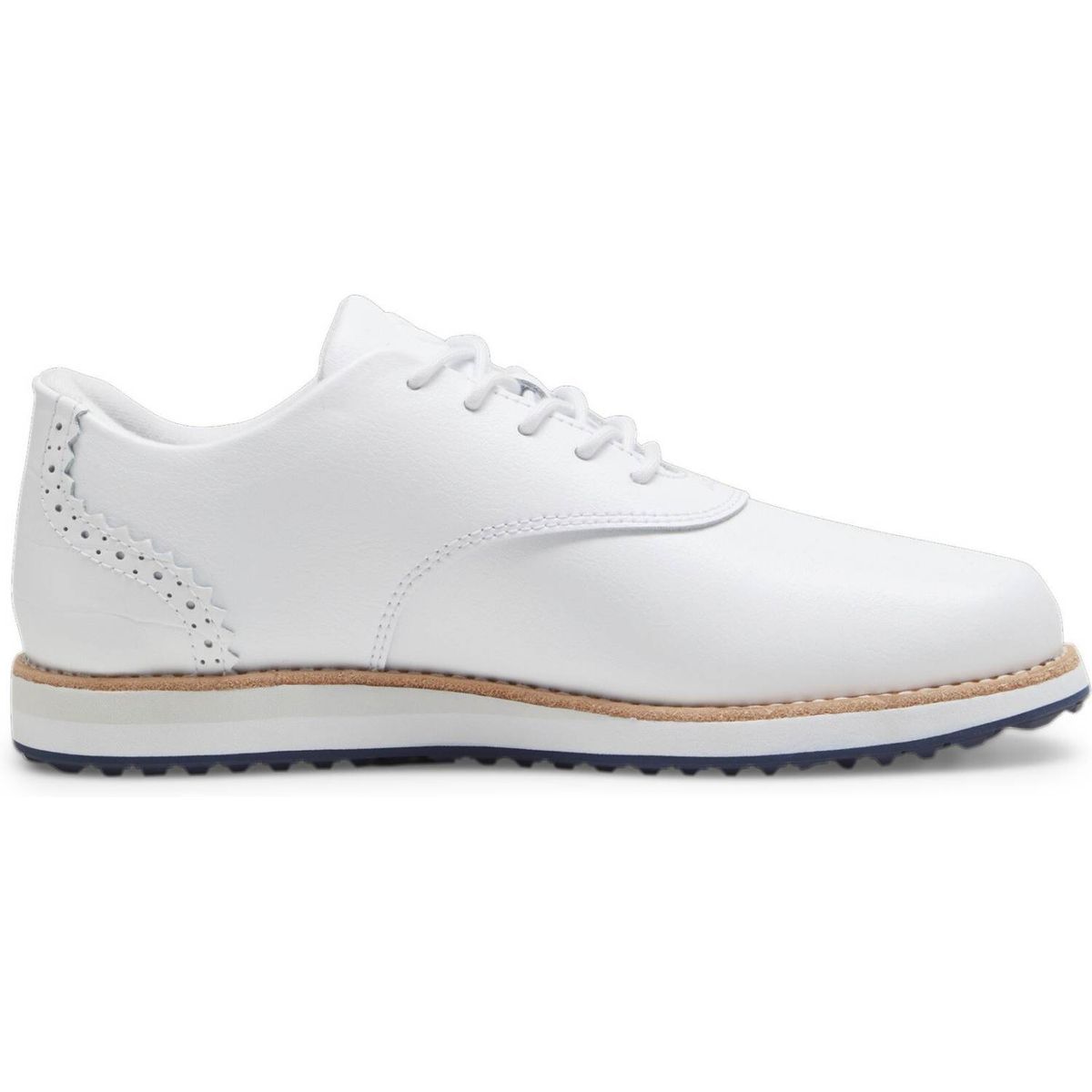 Puma Avant Vandtætte Dame Golfsko Uden Spikes - Puma White/Deep Navy/Sand Dune - Str. 39 Normal