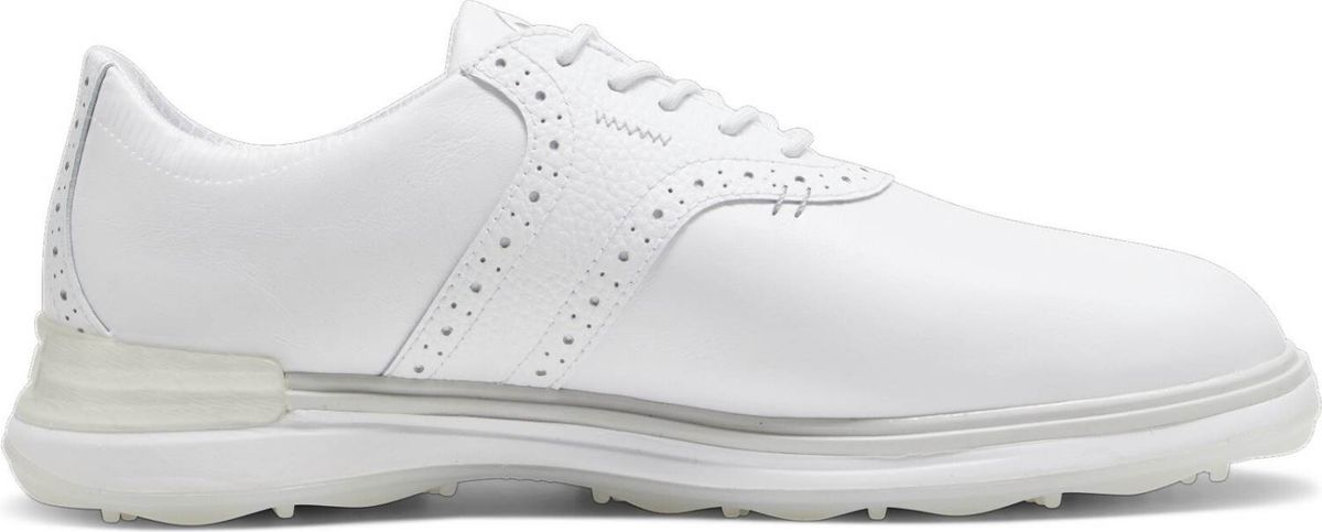 Puma Avant Vandtætte Herre Golfsko Uden Spikes - Puma White/Ash Gray/Puma White - Str. 40 Normal