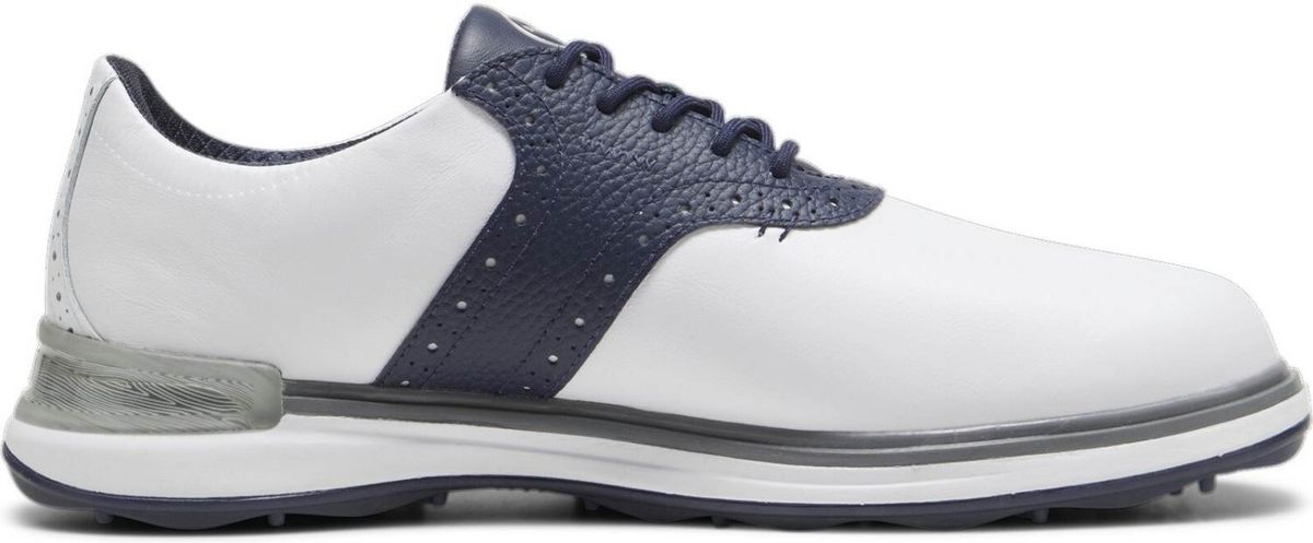 Puma Avant Vandtætte Herre Golfsko Uden Spikes - Puma White/Deep Navy/Speed Blue - Str. 43 Normal