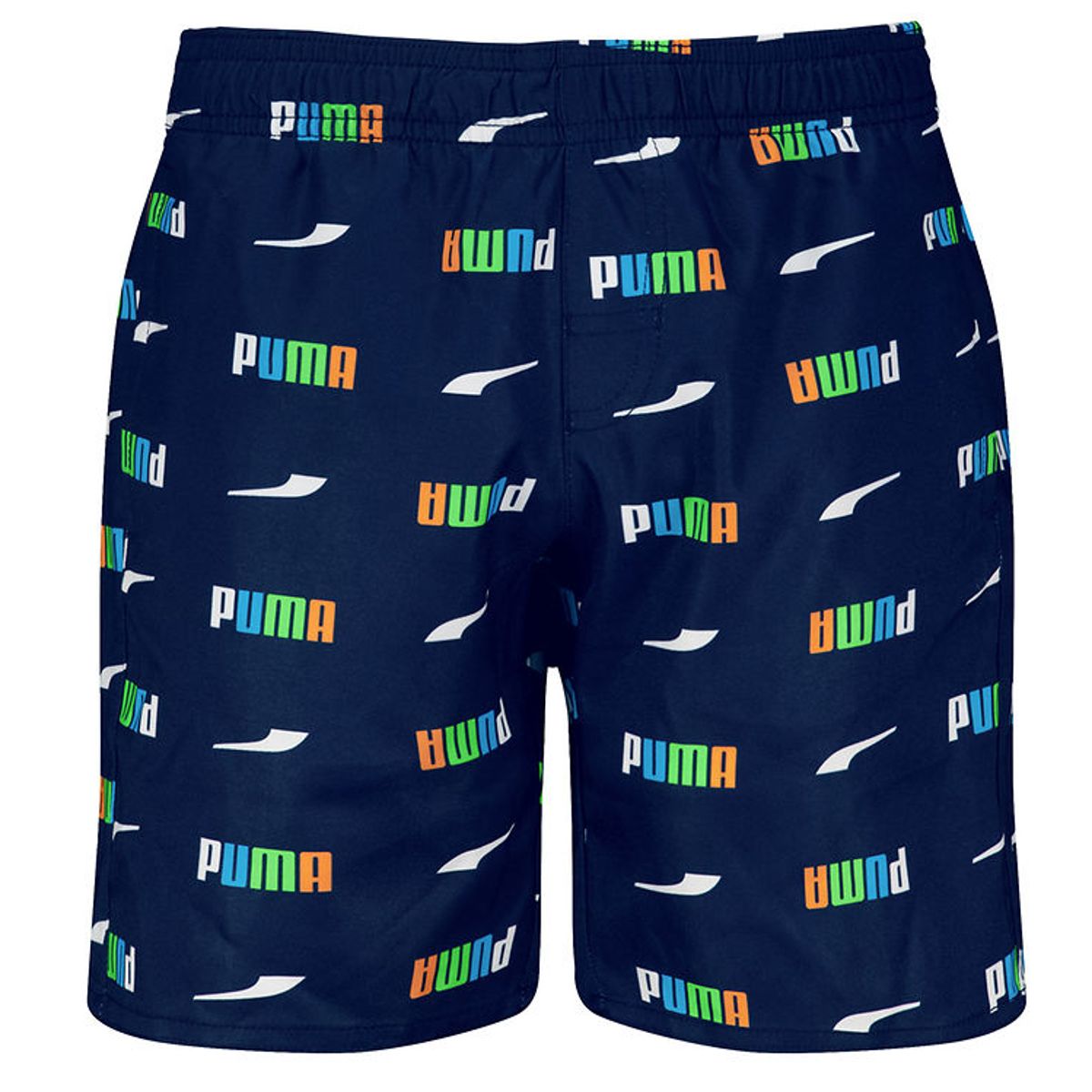 Puma Badeshorts - Printed Logo - Navy Combo