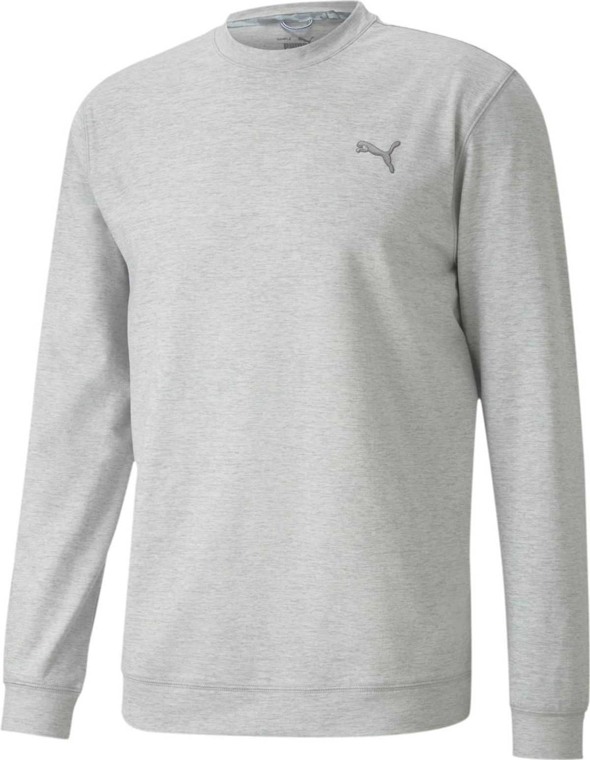 Puma Cloudspun Crewneck (Bryst logo) Herre Pullover - High Rise Heather - Str. S