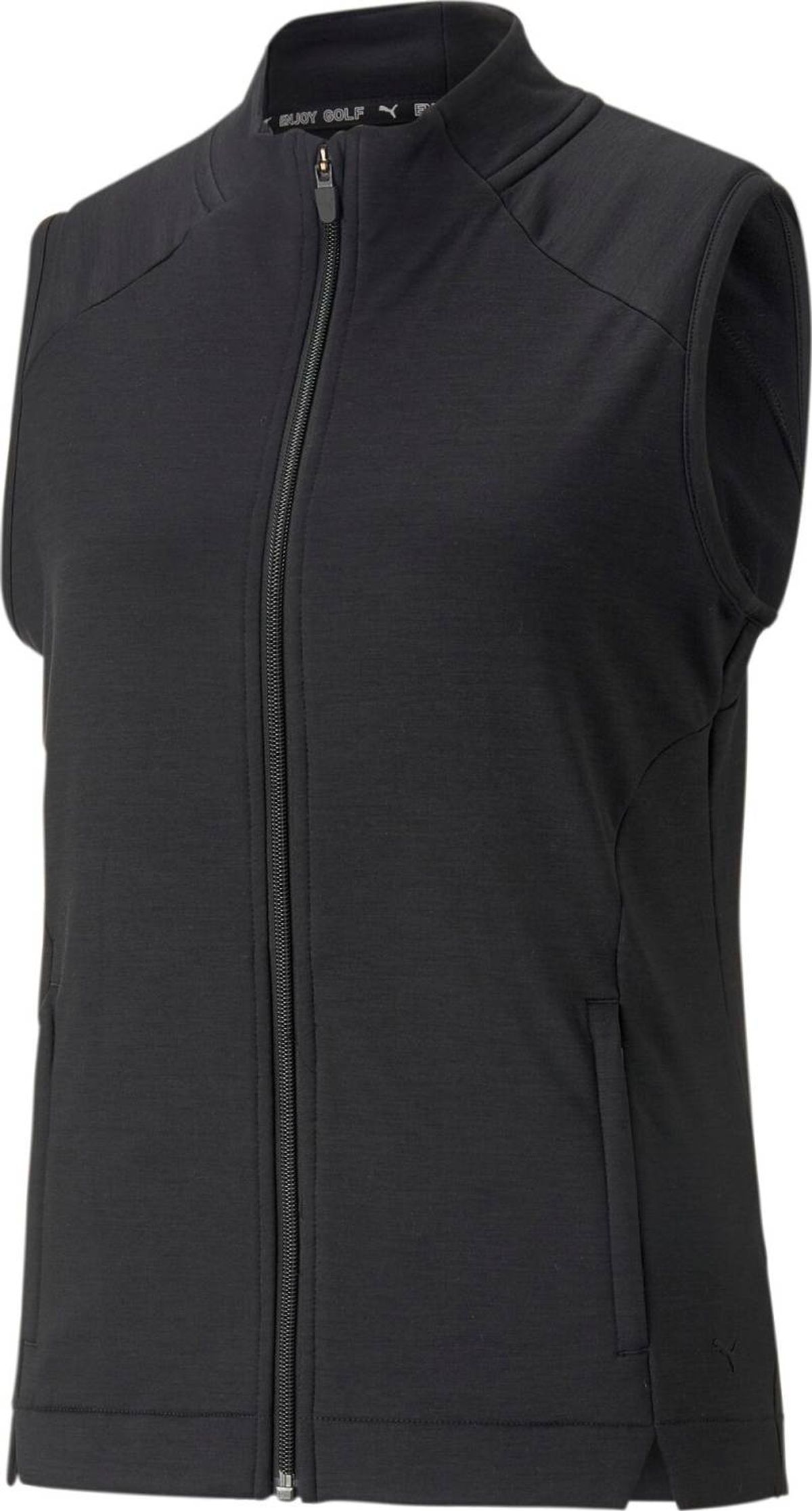 Puma Cloudspun Heather Full Zip Dame Vest - Puma Black Heather - Str. M