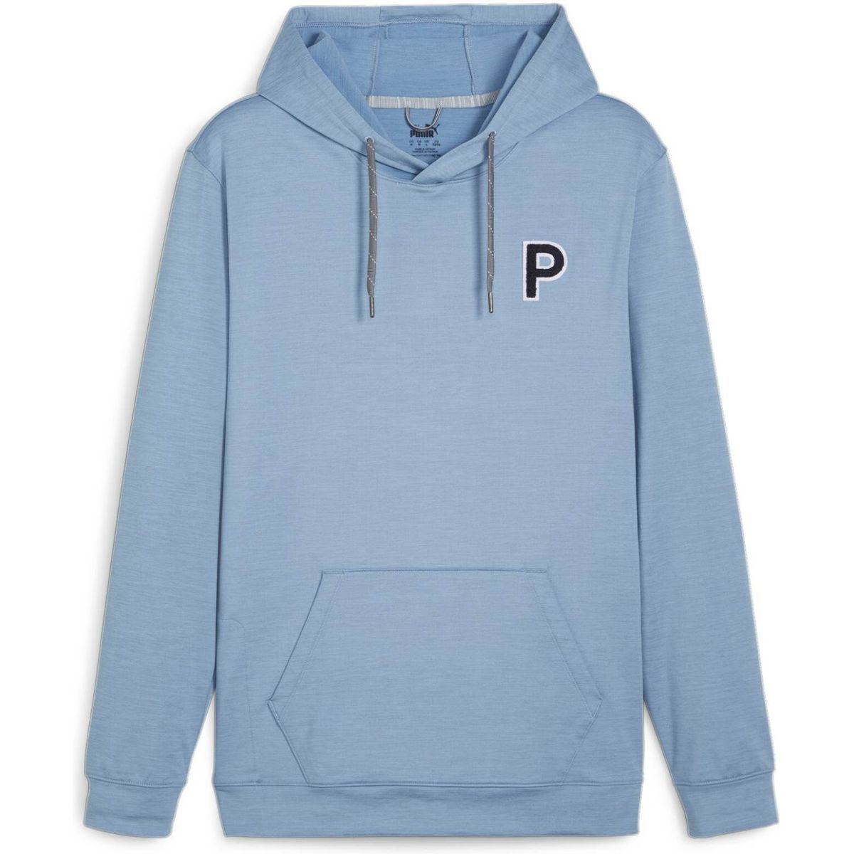 Puma Cloudspun Patch Hoodie (2024) Herre Pullover - Zen Blue Heather - Str. L