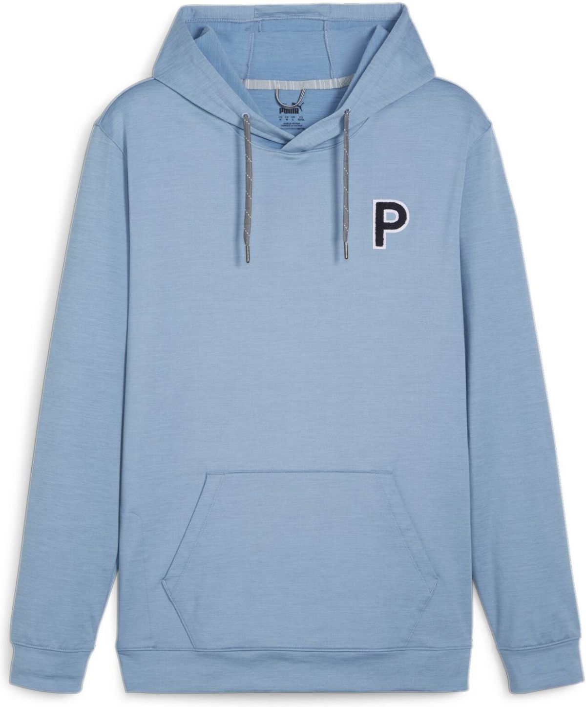 Puma Cloudspun Patch Hoodie (2024) Herre Pullover - Zen Blue Heather - Str. M