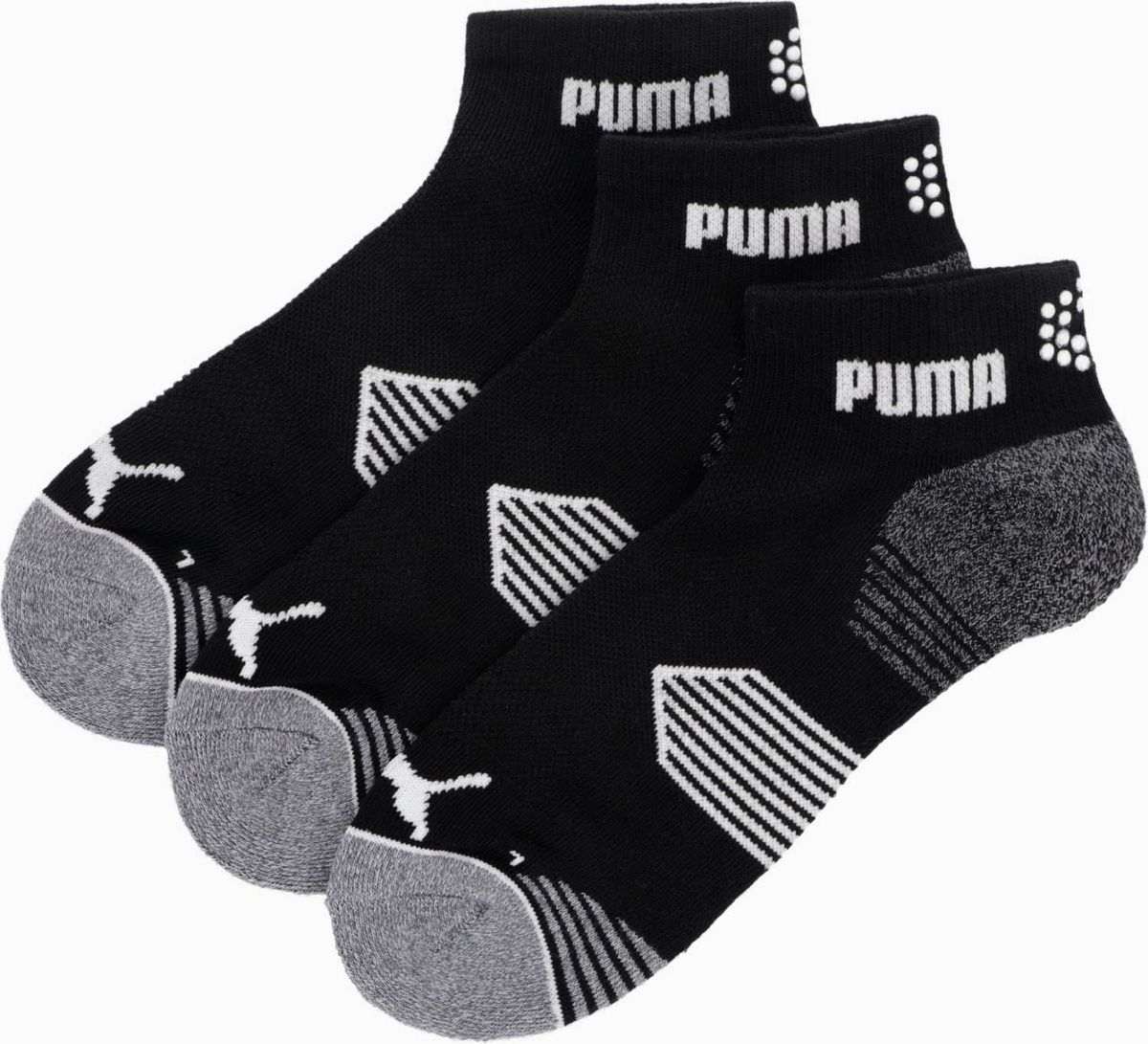 Puma Essential 1/4 Cut (3-pack) Sokker - Black - Str. 38-41