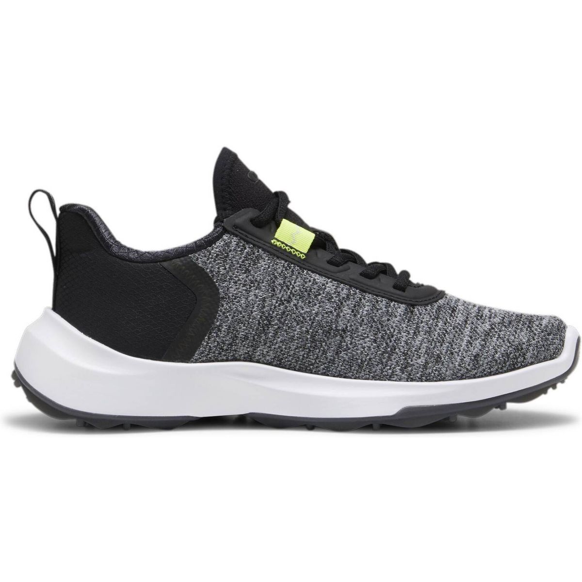 Puma Fusion Crush Sport Vandtætte Drenge Golfsko Uden Spikes - Puma Black/Electric Lime - Str. 39 Normal