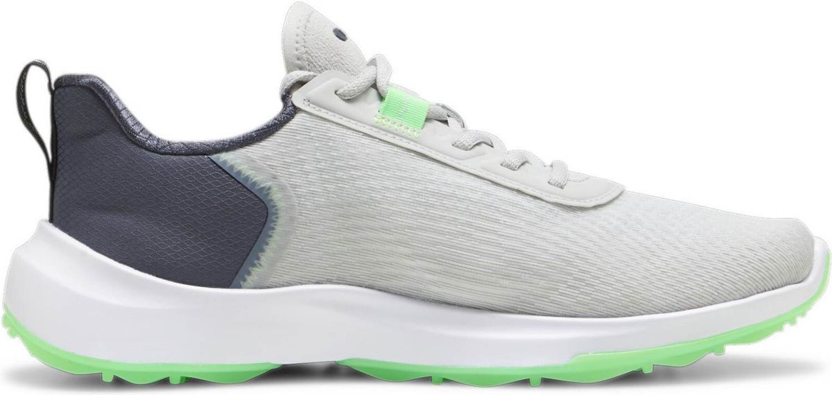 Puma Fusion Crush Sport Vandtætte Herre Golfsko Uden Spikes - Ash Gray/Strong Gray/Fluro Green Pes - Str. 41 Normal