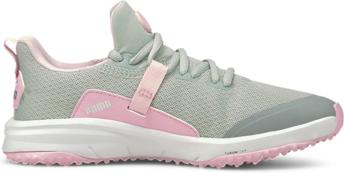 Puma Fusion Evo Drenge Golfsko Uden Spikes - High Rise/Pink Lady - Str. 39 Normal