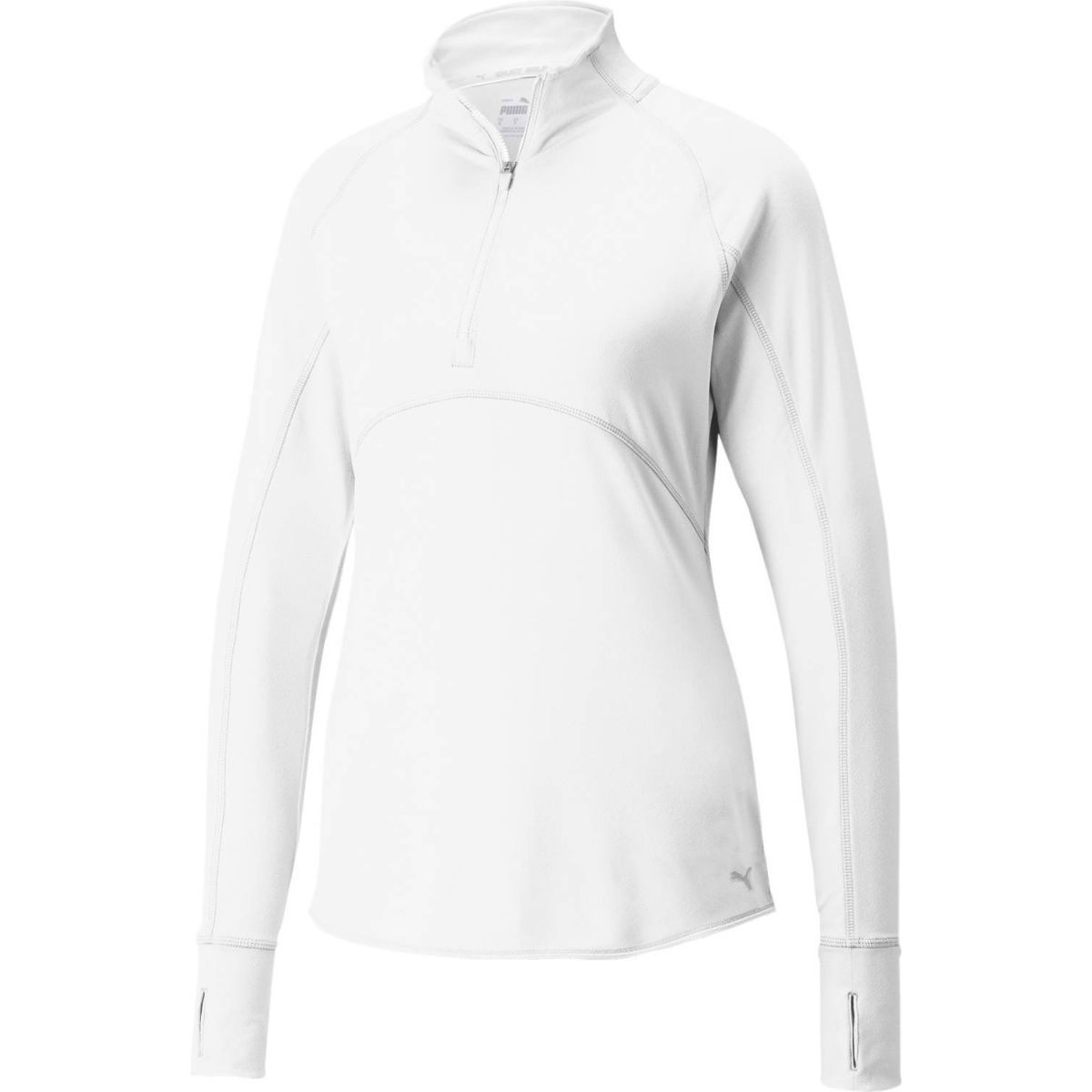 Puma Gamer 1/4 Zip Dame Pullover - Bright White - Str. L