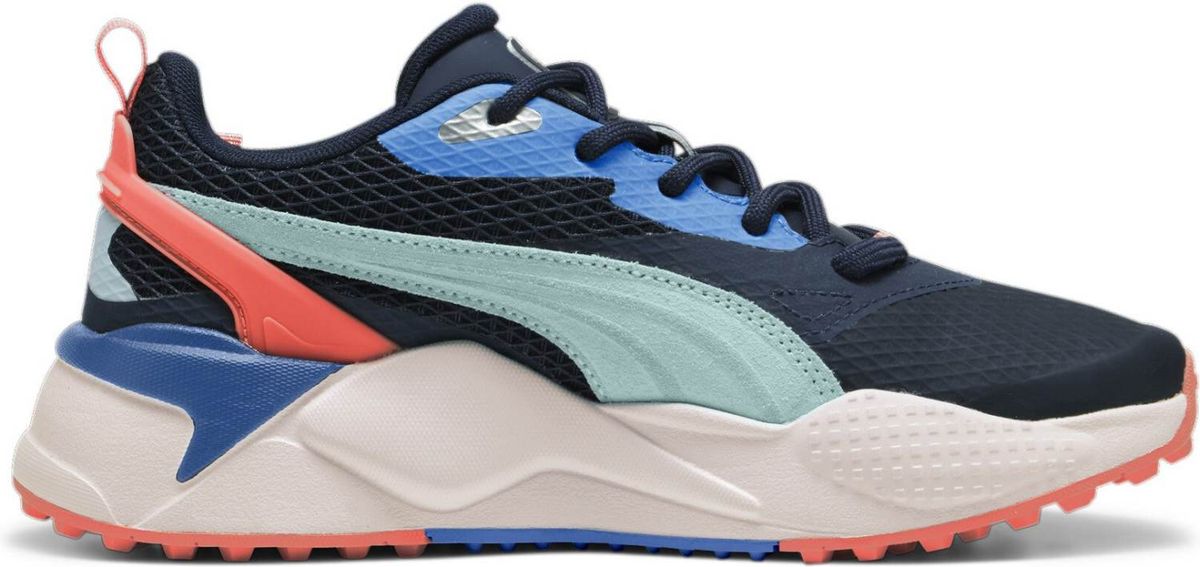 Puma Gs-X Efekt Vandtætte Dame Golfsko Uden Spikes - Deep Navy/Silver Sky/Melon Punch - Str. 37 1/2 Normal