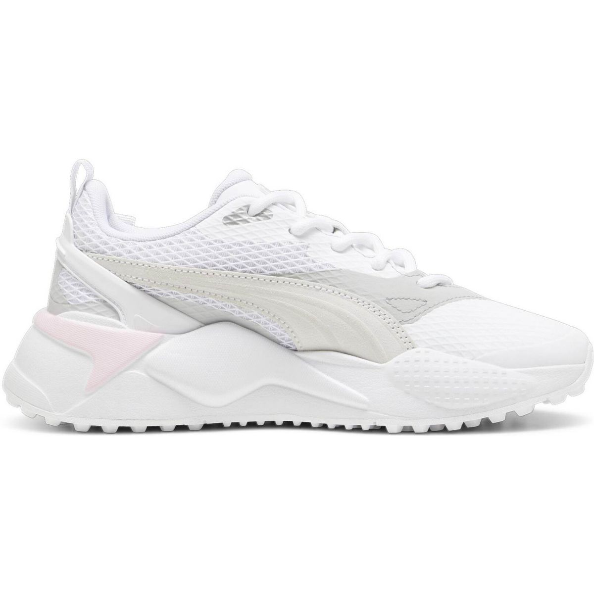 Puma Gs-X Efekt Vandtætte Dame Golfsko Uden Spikes - Puma White/Puma White/Pale Pink - Str. 38 1/2 Normal