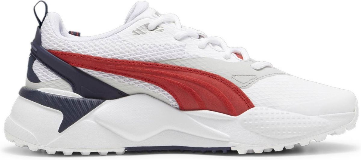 Puma Gs-X Efekt Vandtætte Golfsko Uden Spikes - Puma White/Strong Red/Deep Navy - Str. 40 Normal