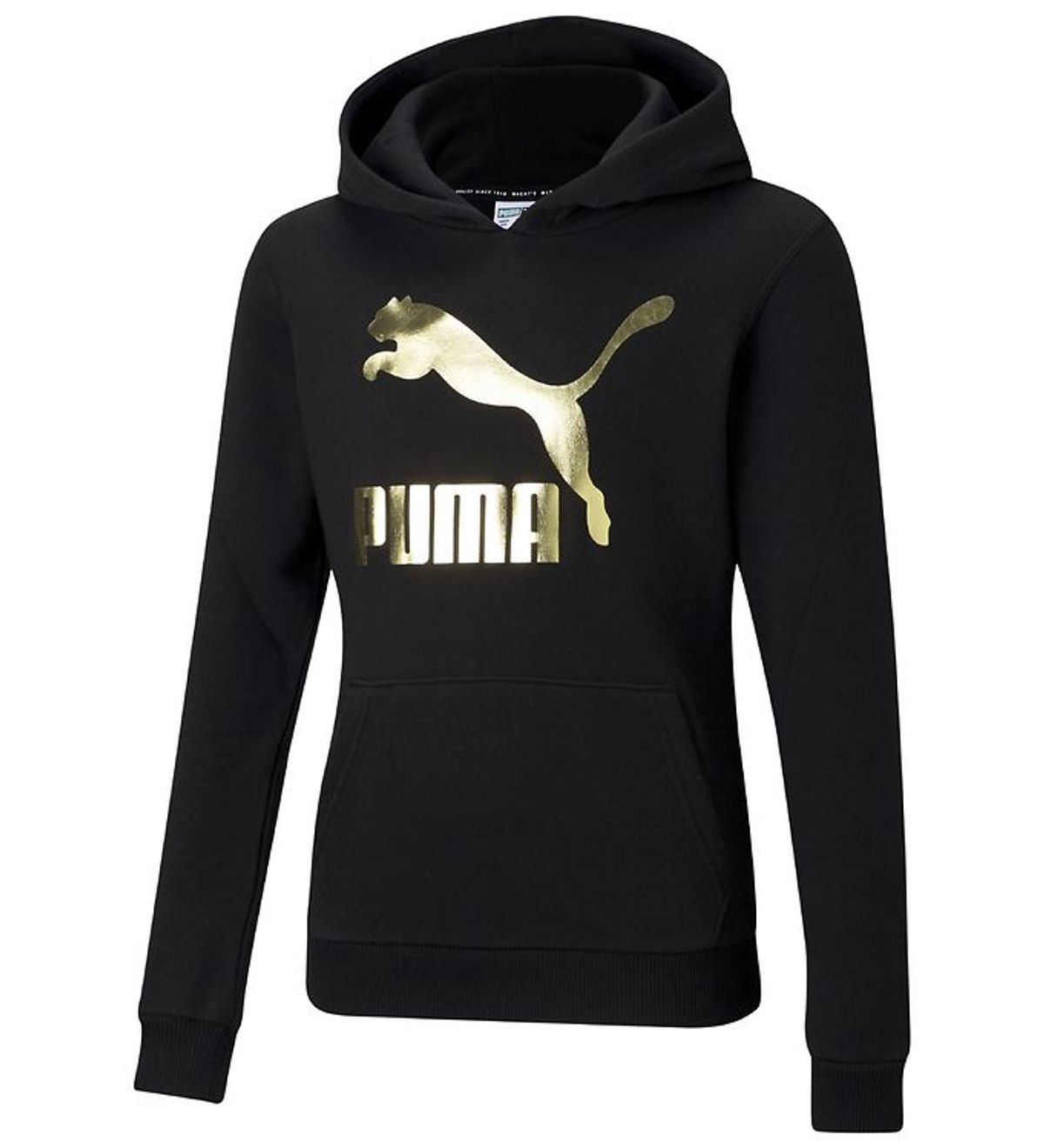 Puma Hættetrøje - Classics - Sort m. Guld Logo