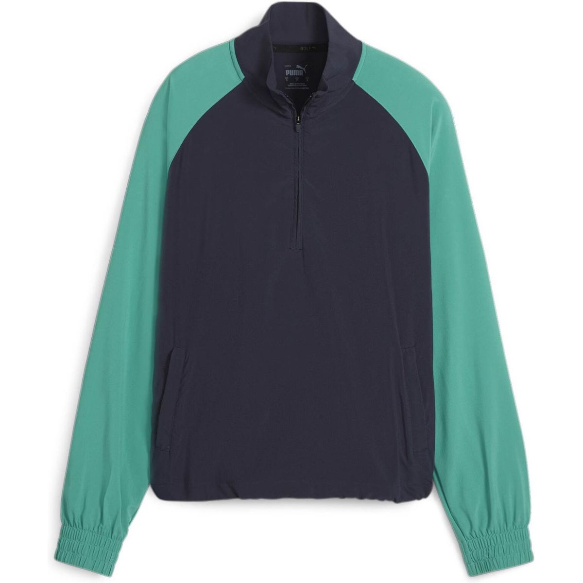 Puma Lightweight 1/4 Zip Shell (2024) Dame Jakke - Deep Navy/Sparkling Green - Str. S