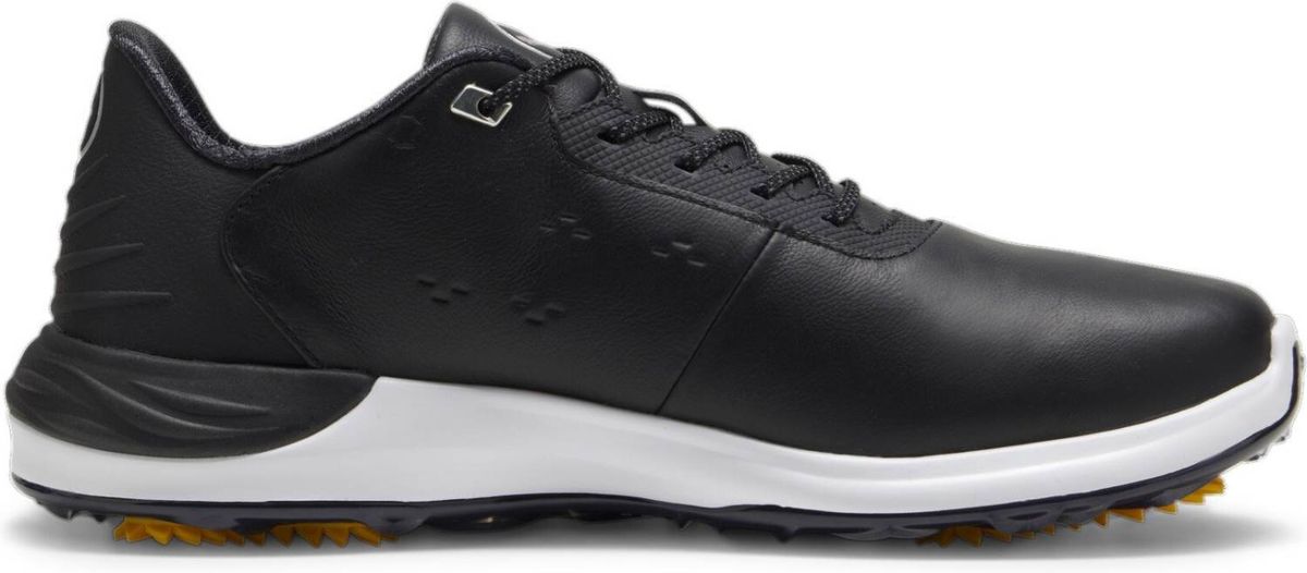 Puma Phantomcat Nitro Plus Vandtætte Herre Golfsko Med Spikes - Puma Black/Puma Silver/Yellow Sizzle - Str. 40 1/2 Normal