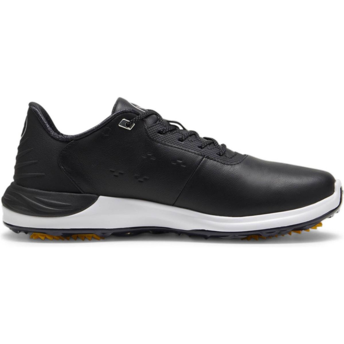 Puma Phantomcat Nitro Plus Vandtætte Herre Golfsko Med Spikes - Puma Black/Puma Silver/Yellow Sizzle - Str. 47 Normal