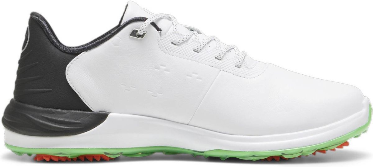 Puma Phantomcat Nitro Plus Vandtætte Herre Golfsko Med Spikes - Puma White/Puma Black/Fluro Green Pes - Str. 40 1/2 Normal