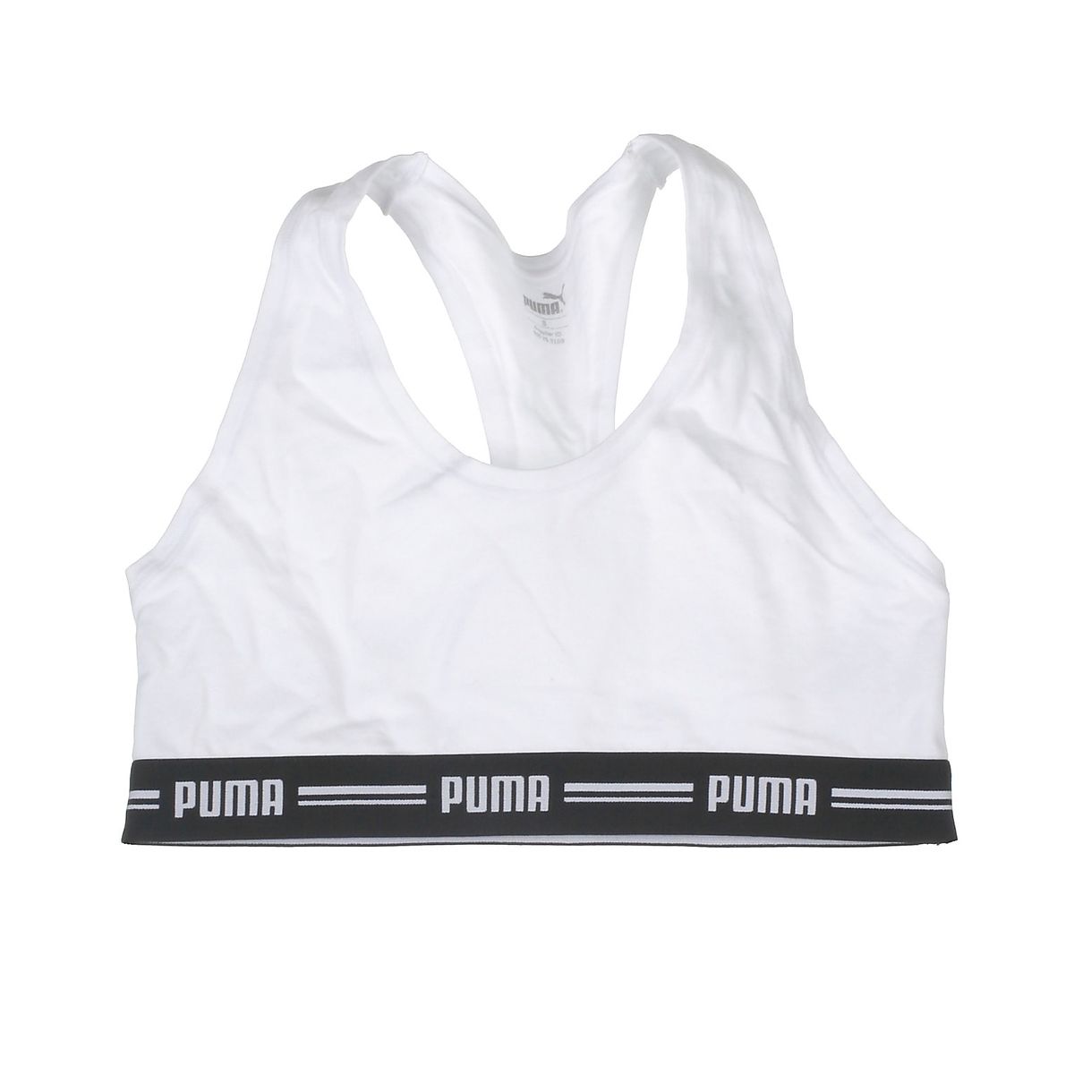 Puma sports bh, Racerback, hvid - 188 - L+ - 40