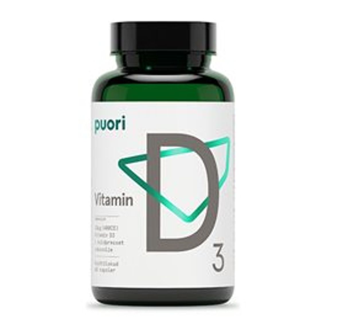 Puori Vitamin D3 10mcg i kokosolie &bull; 60 kap.