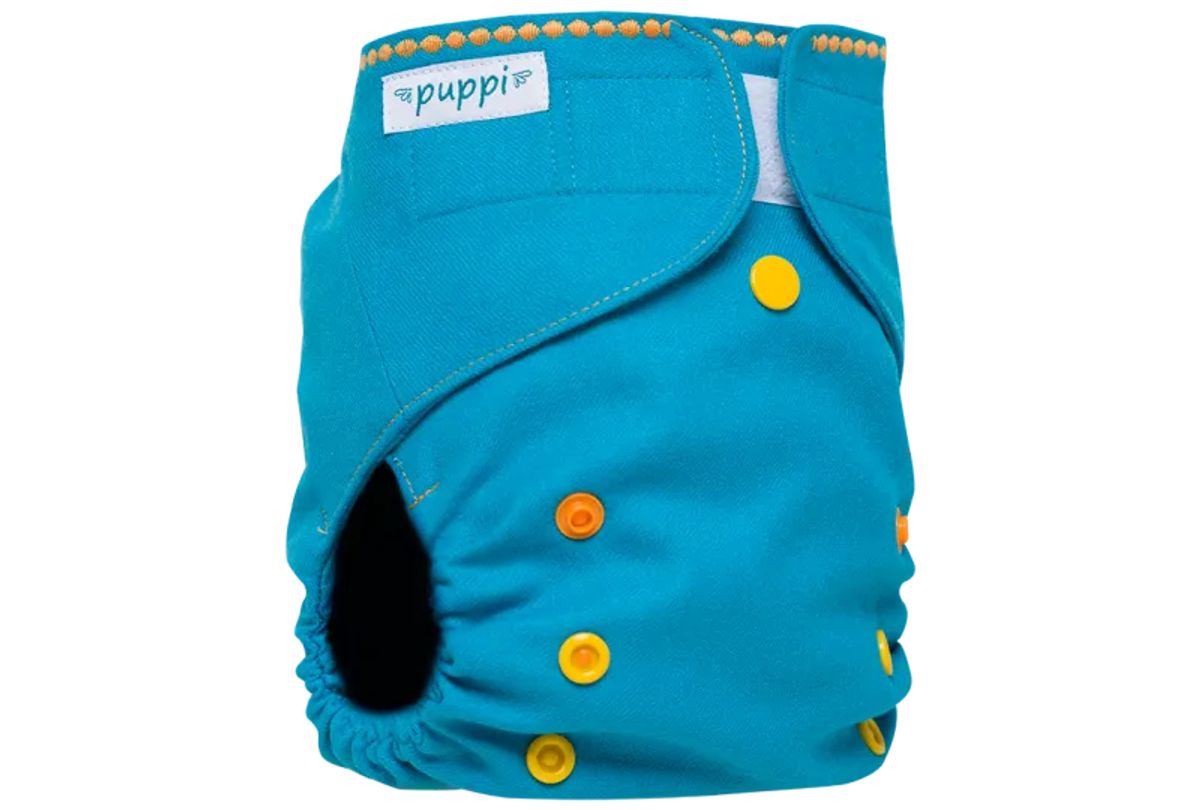 Puppi cover i merinould - ocean treasures - velcro - vælg størrelse - størrelse Onesize