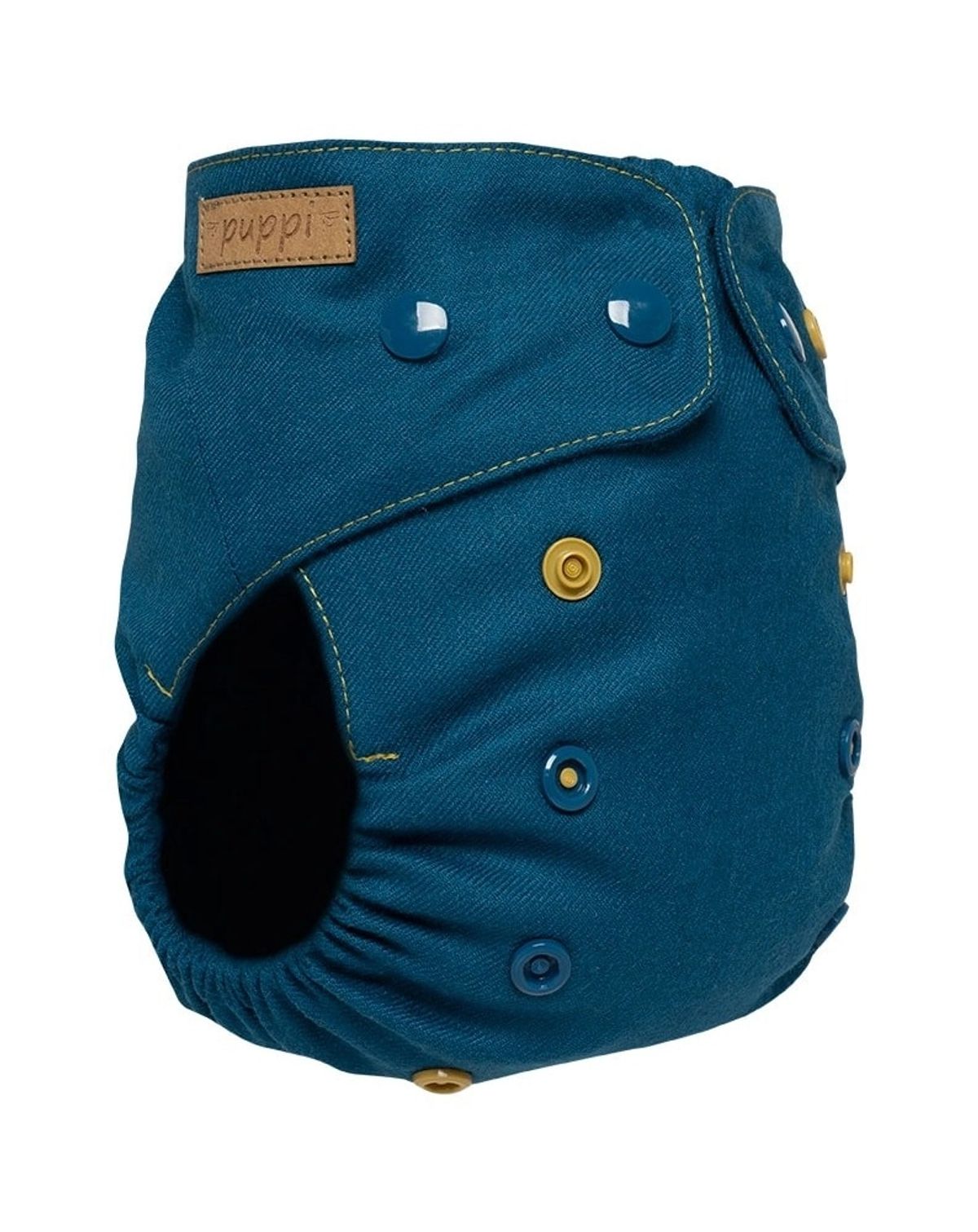 Puppi cover i merinould - royal blue - knapper - vælg størrelse - størrelse Onesize SIO