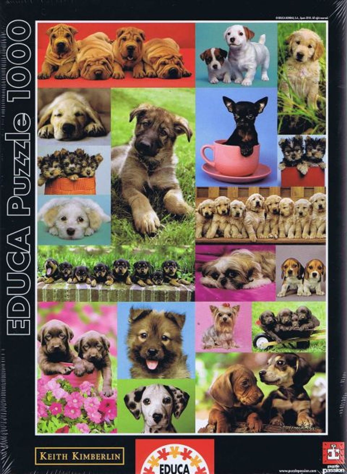 Puppy Collage - 1000 brikker