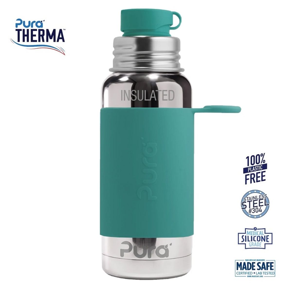 Pura® - Therma Sportsflaske Big Mouth® Moss 475ml