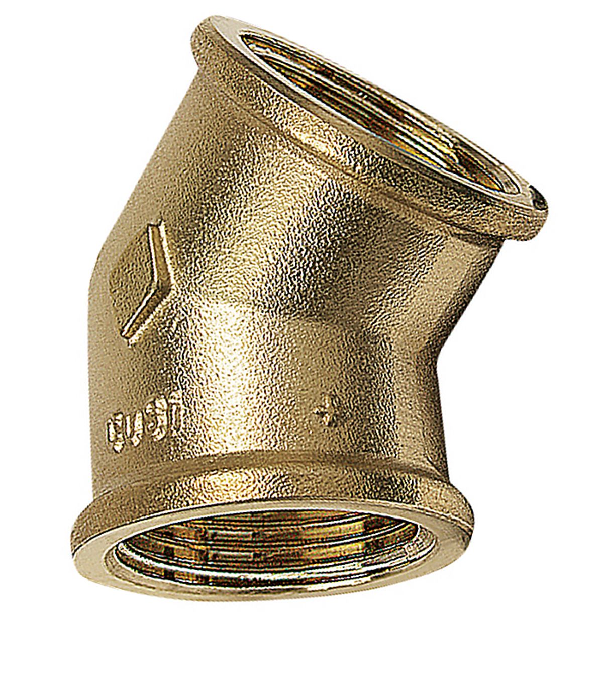 PURAFIT vinkel 1.1/4'' muffe/muffe. 45°. Siliciumbronze. Blyfri.