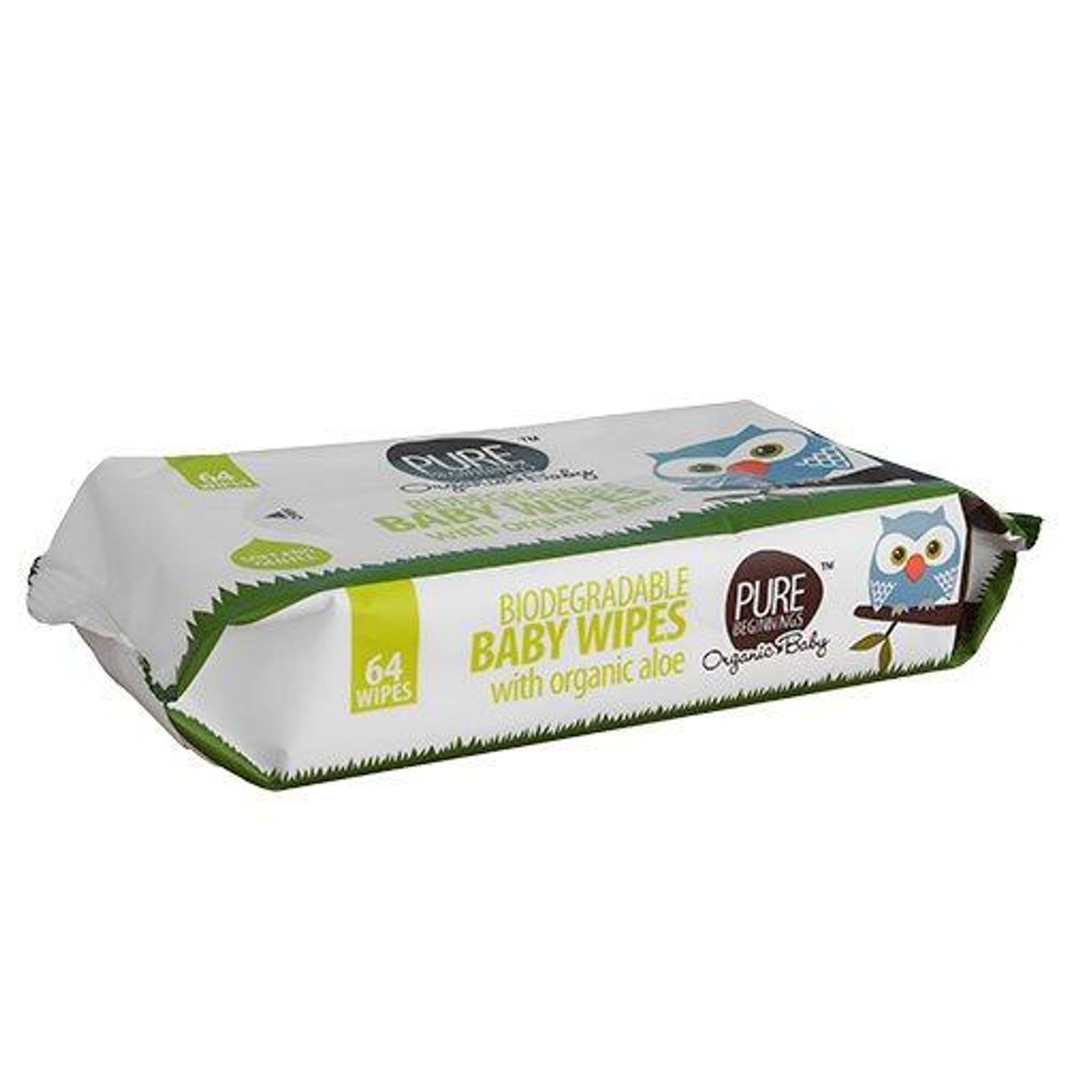 Pure Beginnings Baby vådservietter Aloe Vera Bionedbrydelige, 1pk.