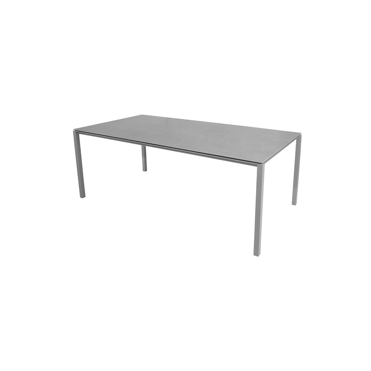 Pure Bord, 200x100 cm fra Cane-line (Light grey, Concrete grey)