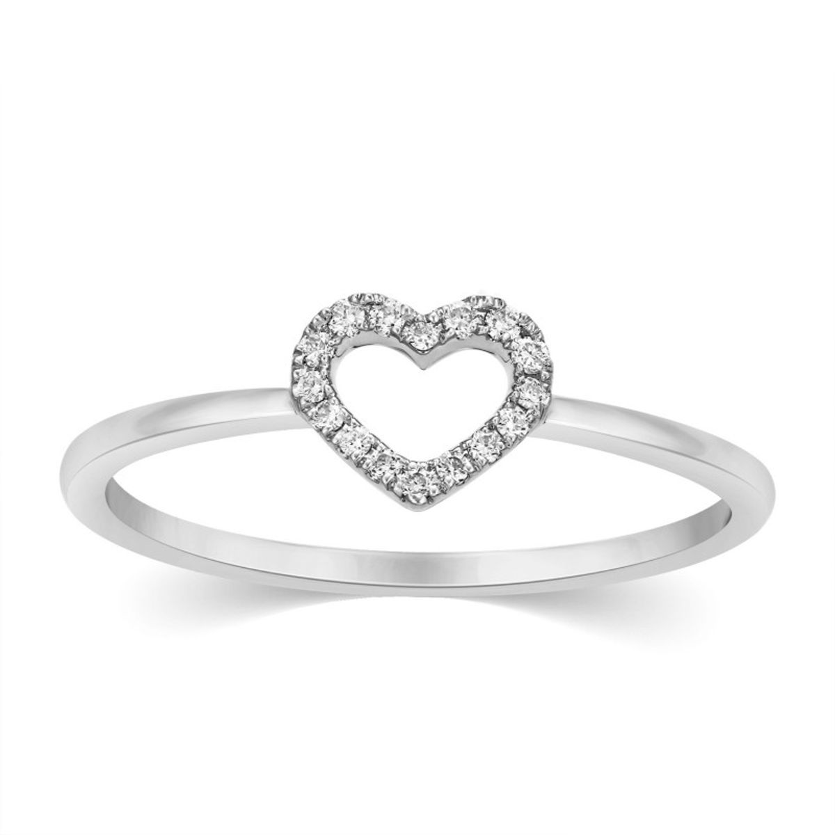 "Pure Hearts "- Diamant hjertering i 18 kt Guld, hvidguld eller rosaguld i alt 0.05 ct. - 49