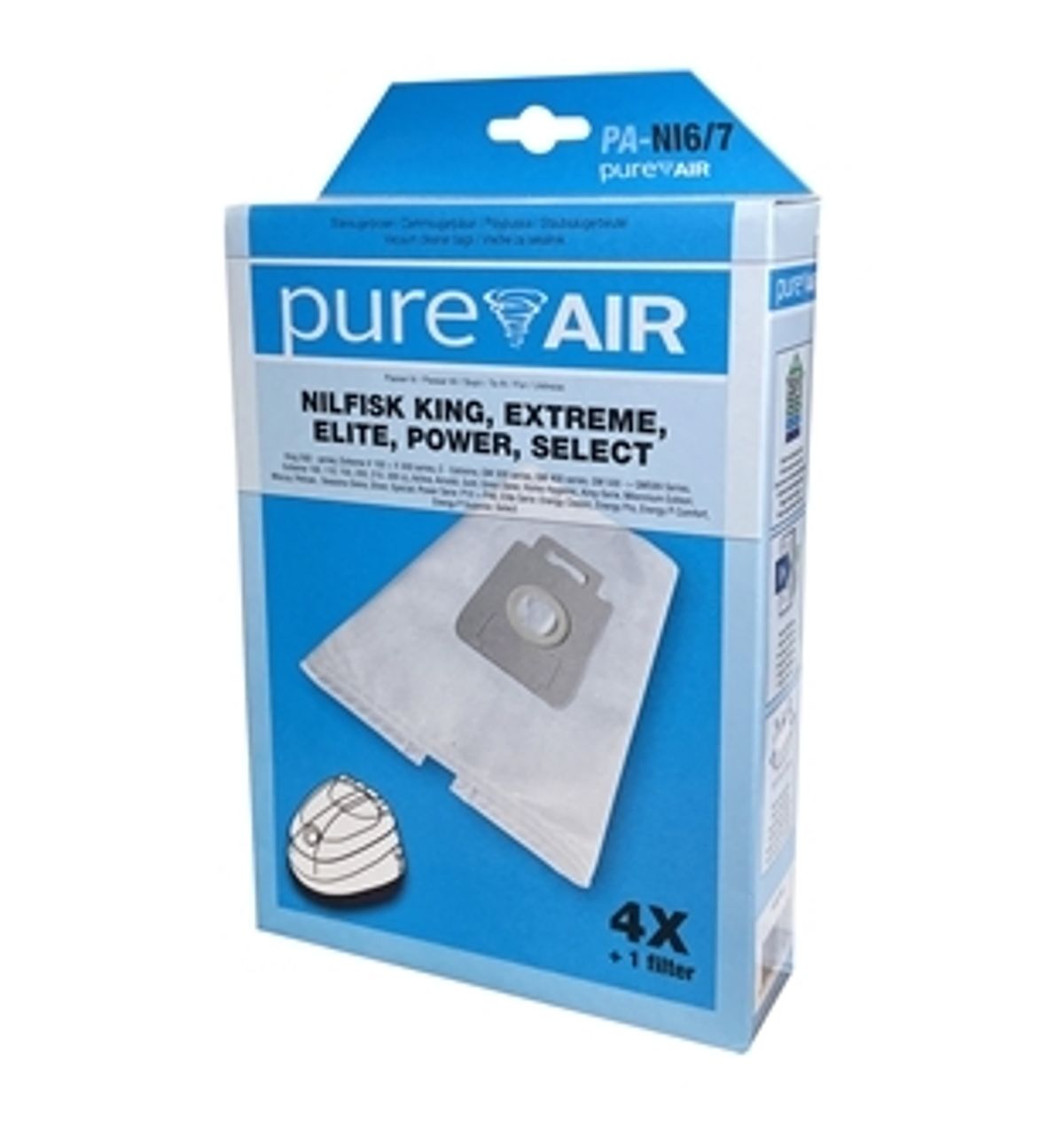 PureAir NI6/7 Nilfisk king/extreme/power/select støvsugerposer