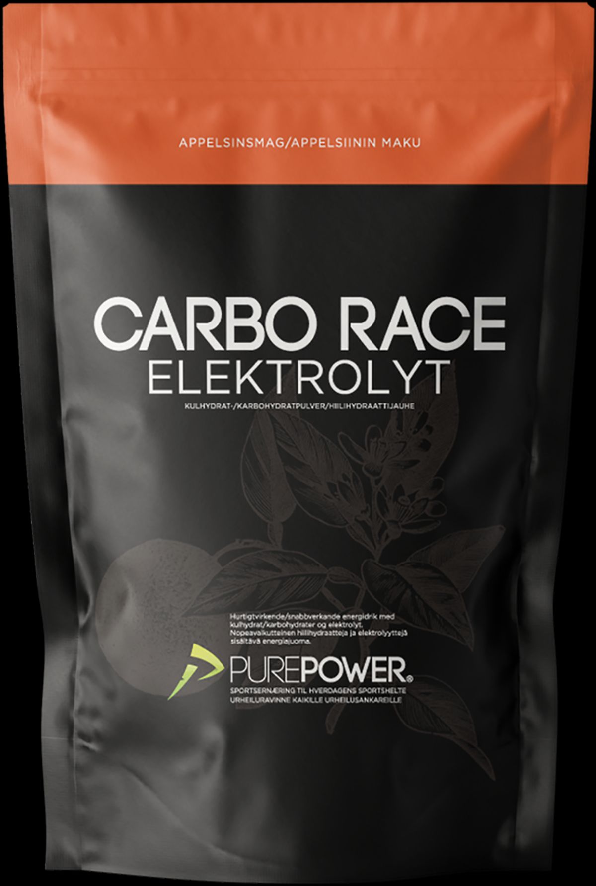 Purepower Carbo Race Elektrolyt Appelsin - 1kg