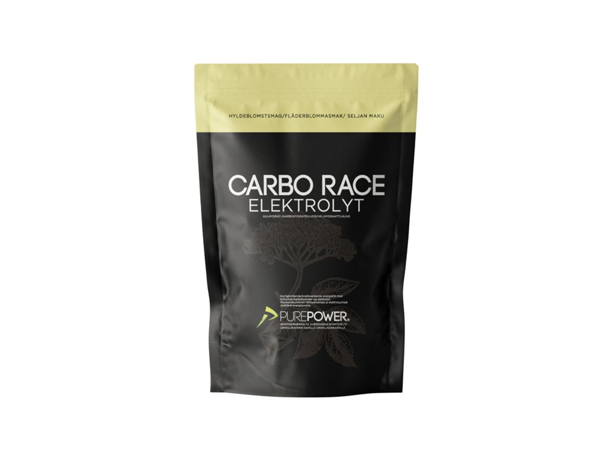 PurePower Carbo Race - Elektrolyt energidrik - Hyldeblomst - 1,0 kg