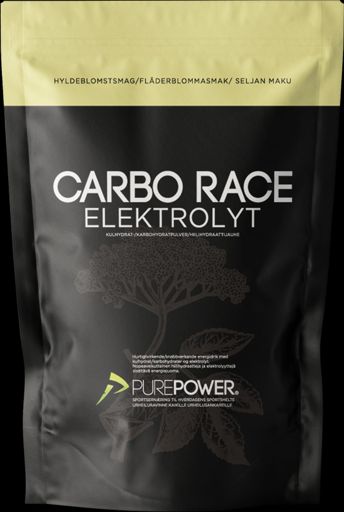 Purepower Carbo Race Elektrolyt Hyldeblomst - 1kg