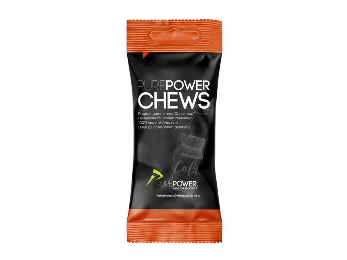 PurePower Cola Chews - Vingummi med colasmag - 40 gram.