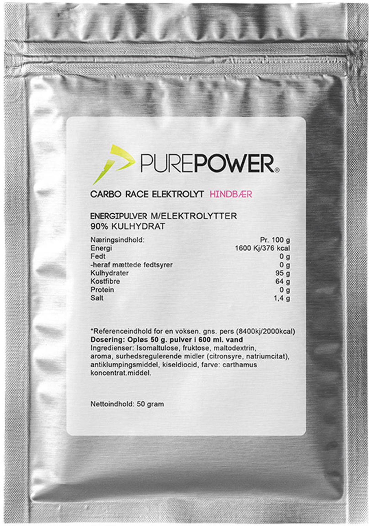 Purepower Energy Drink Raspberry - 50g