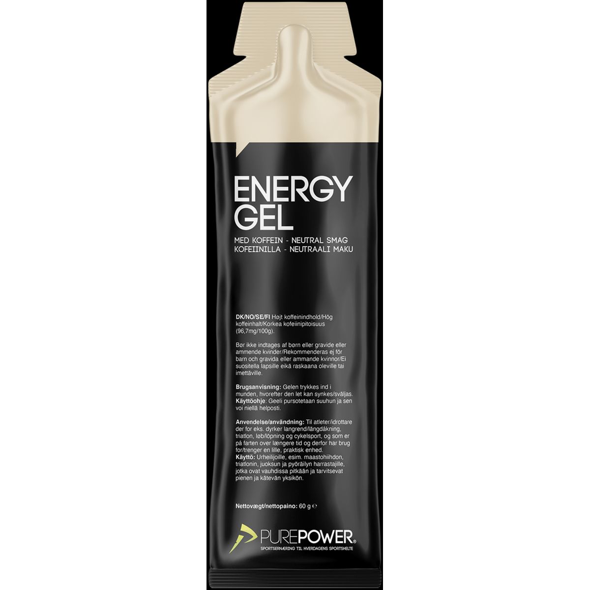 Purepower Energy Gel Neutral Koffein - 60g