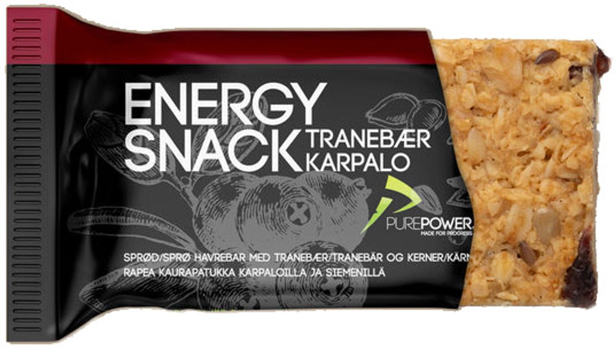 Purepower Energy Snack Tranebær - 60g