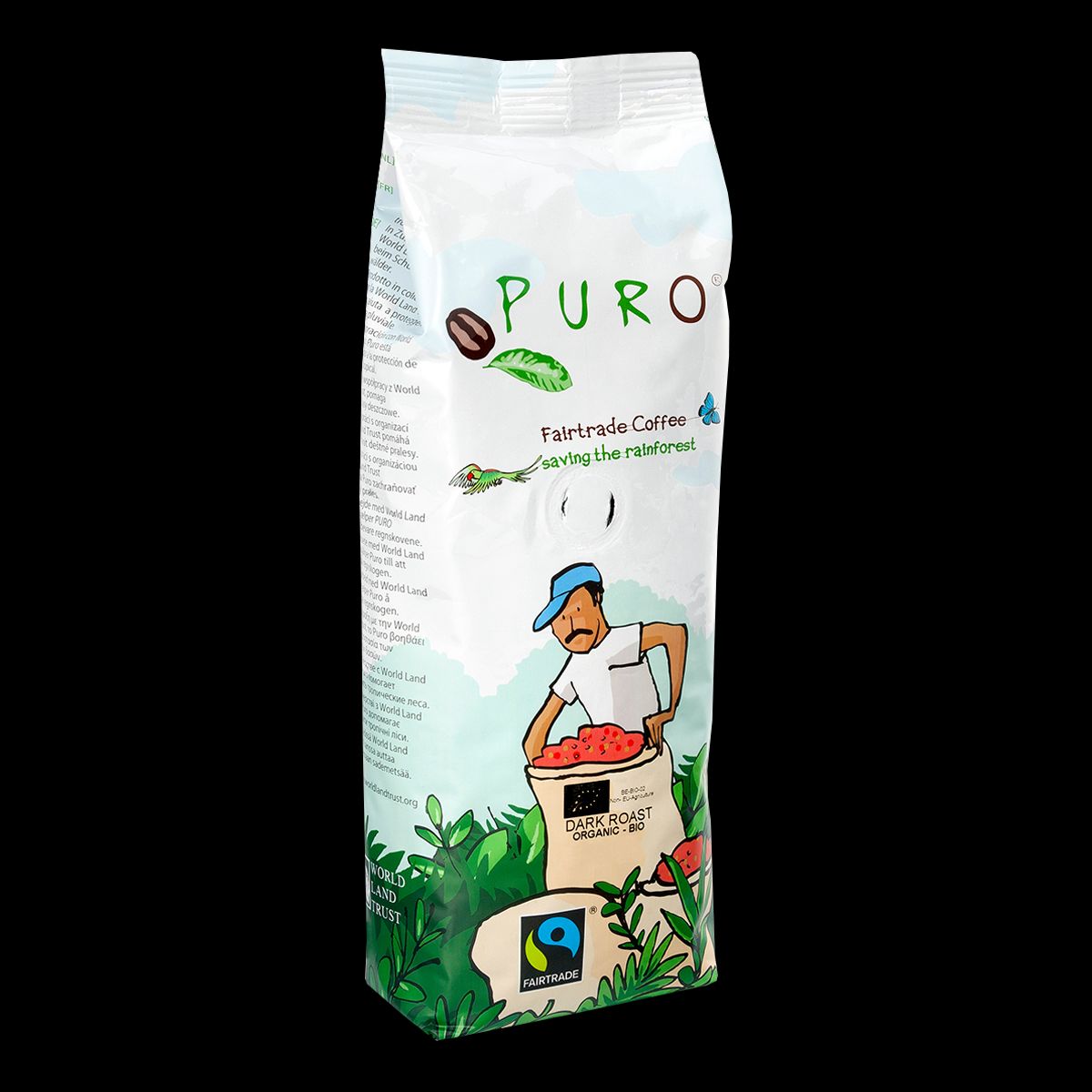 Puro Organic Dark Roast Filterkaffe - 250 g.