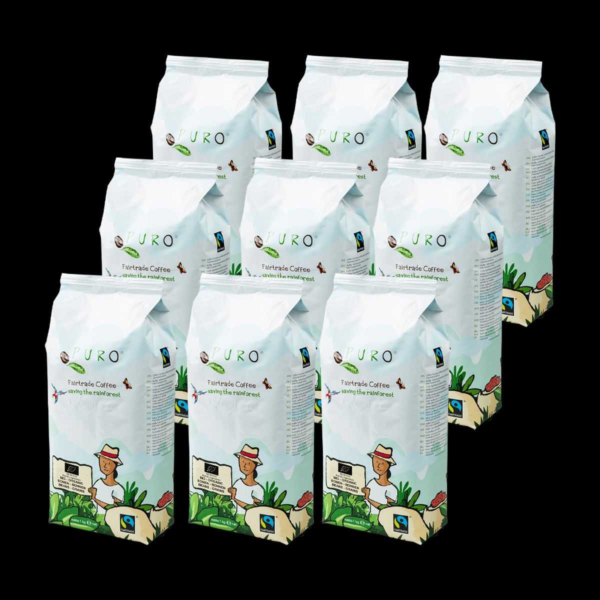 Puro Organic Kaffebønner - 9 kg.